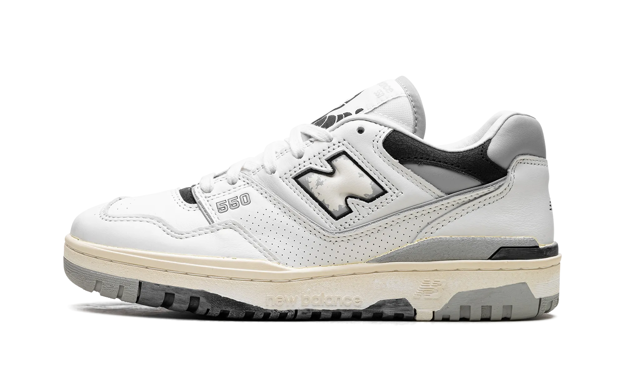 550 "VINTAGE WHITE BLACK" purple shoes