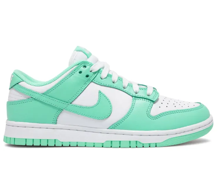 Women's Nike Dunk Low (White/Green Glow) Walk More