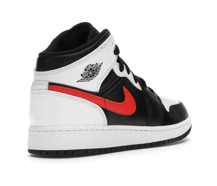 Ease Wear Thermoplastic Plate GS Nike Air Jordan 1 Mid (White/Black/Chile Red)