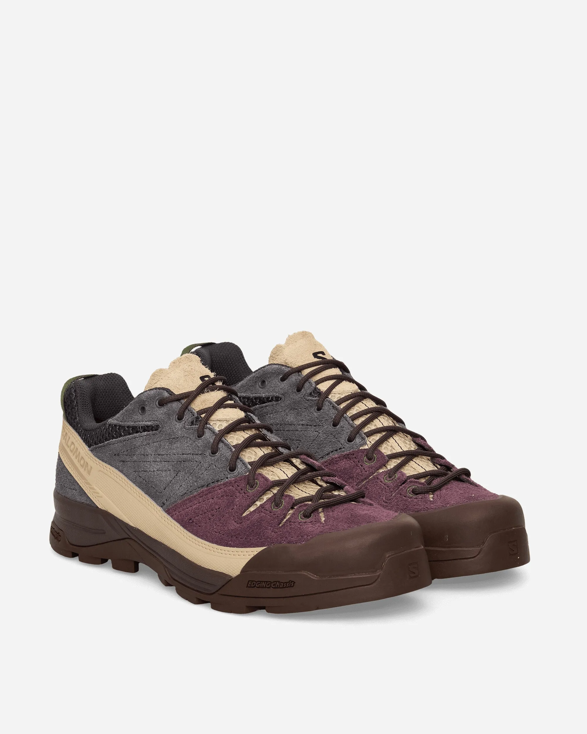 X-ALP Suede Sneakers Plum Perfect / Nine Iron / Safari breathable vents Indoor Training