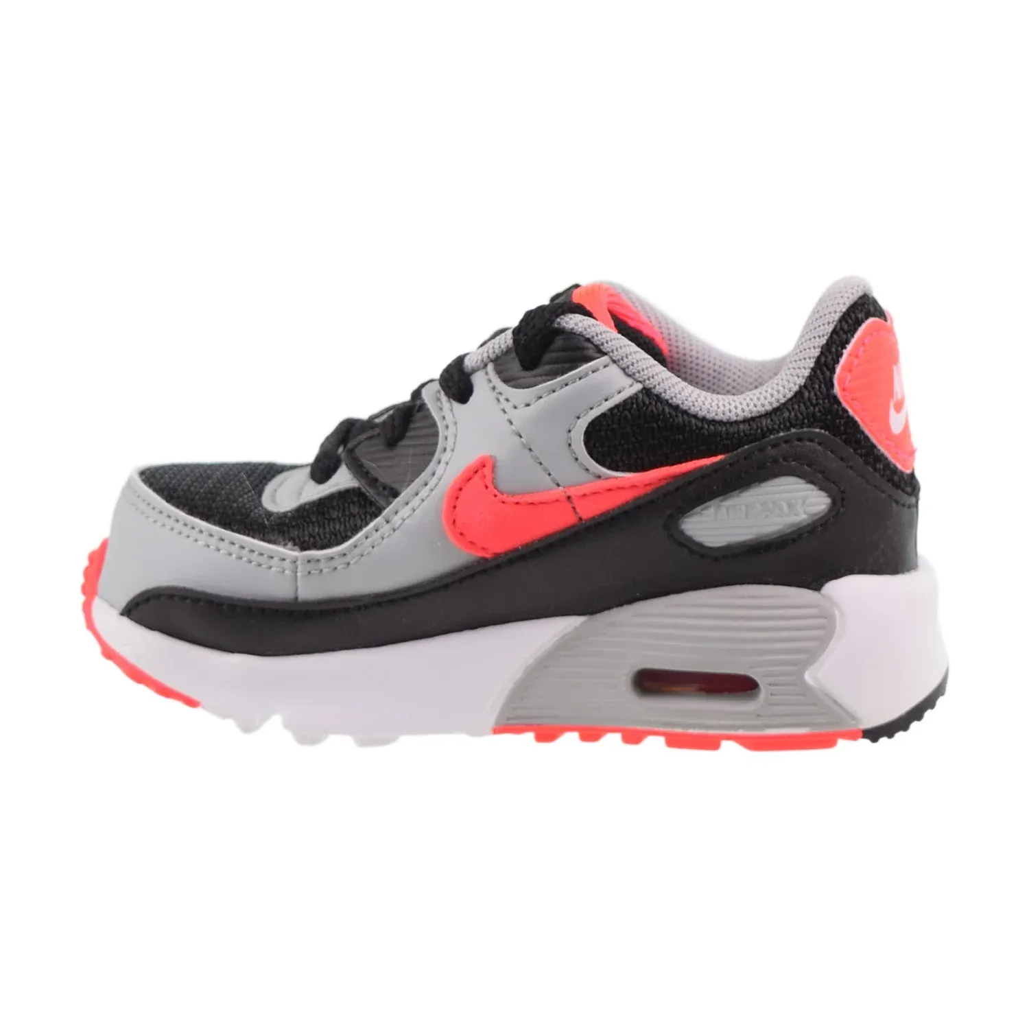 running on a wooden track shoes Air Max 90 LTR TD "Black-White-Wolf Grey"