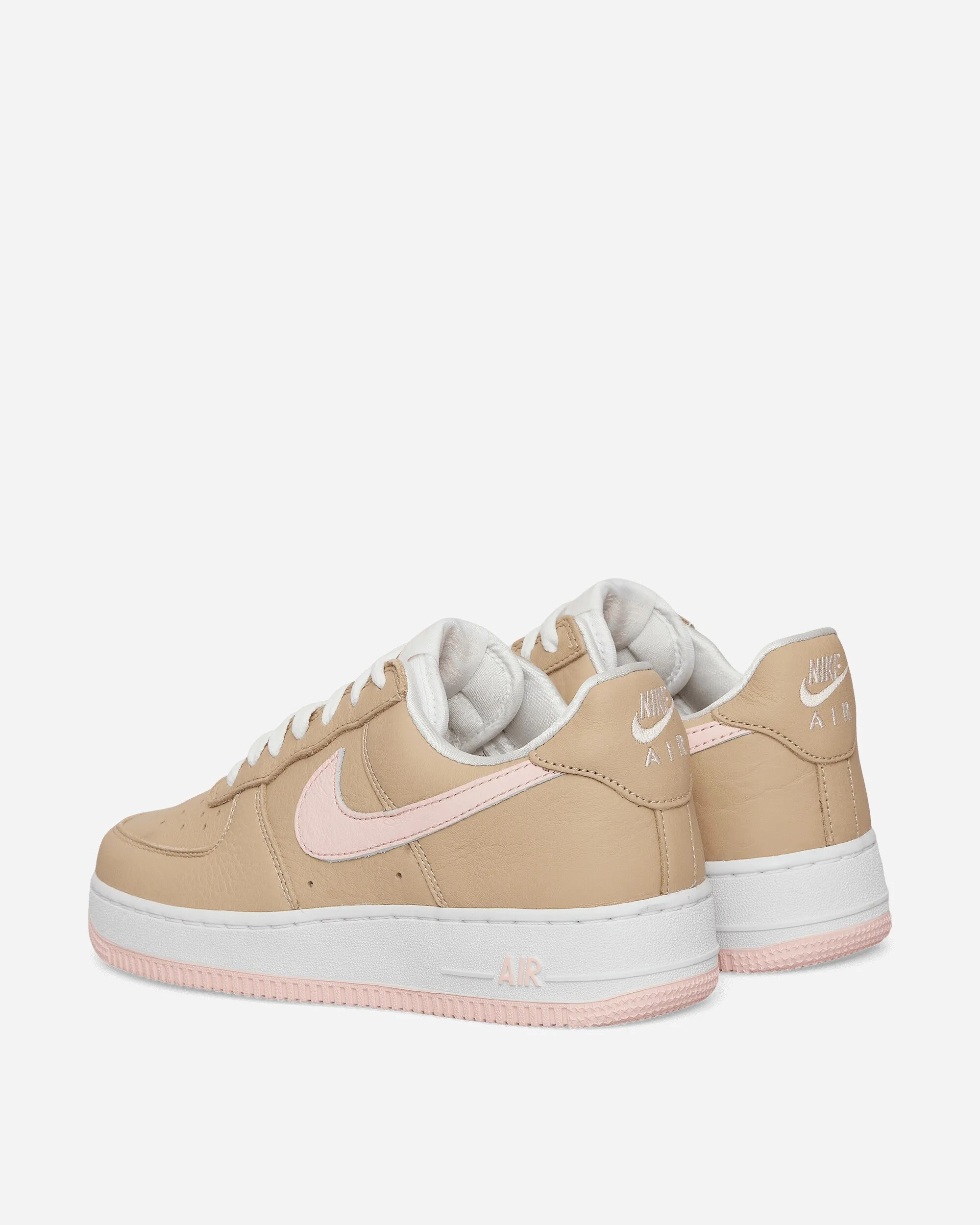 Glossy Finish Flat Knit Texture Air Force 1 Low Retro Sneakers Linen