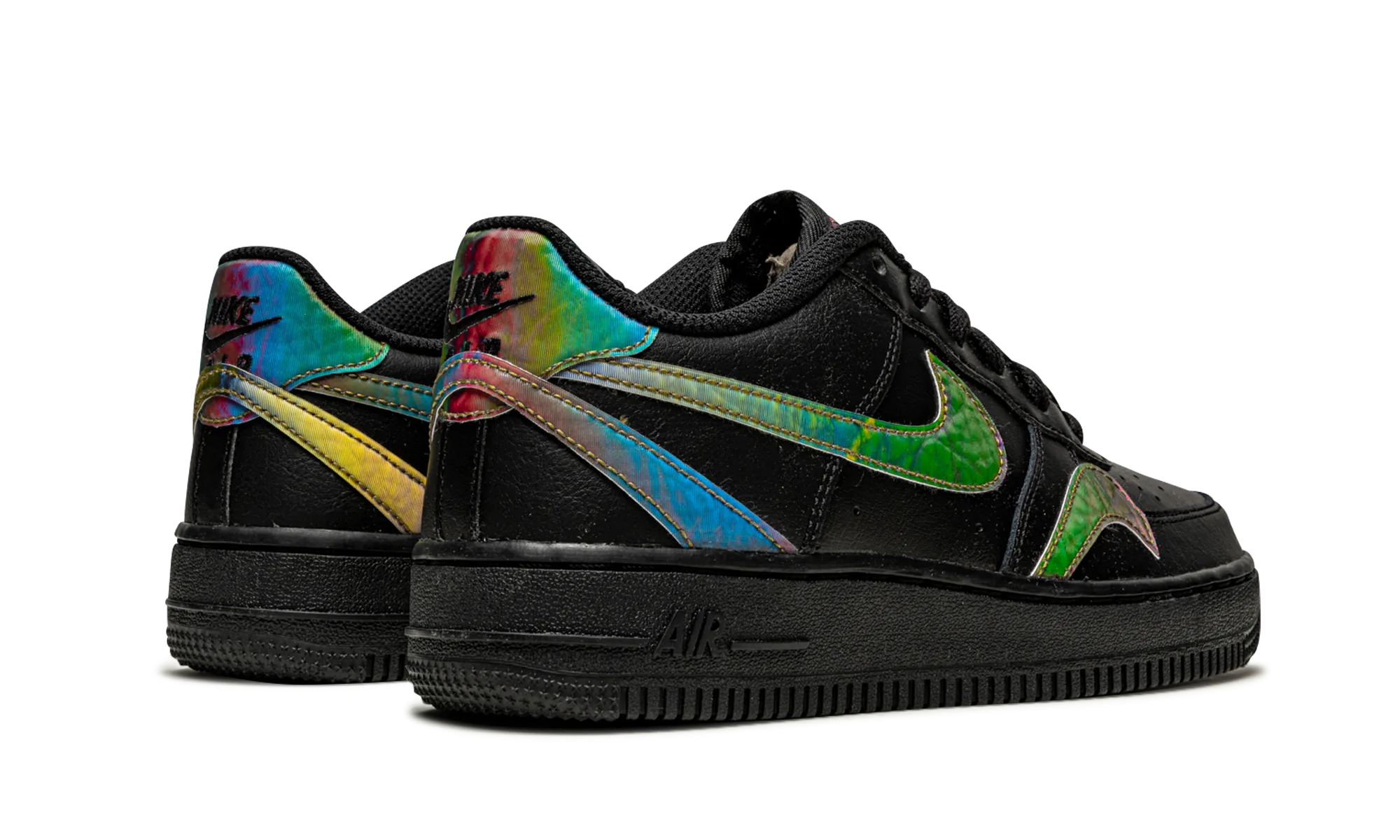 Heel Balance Air Force 1 Low LV8 GS "Misplaced Swooshes - Black"