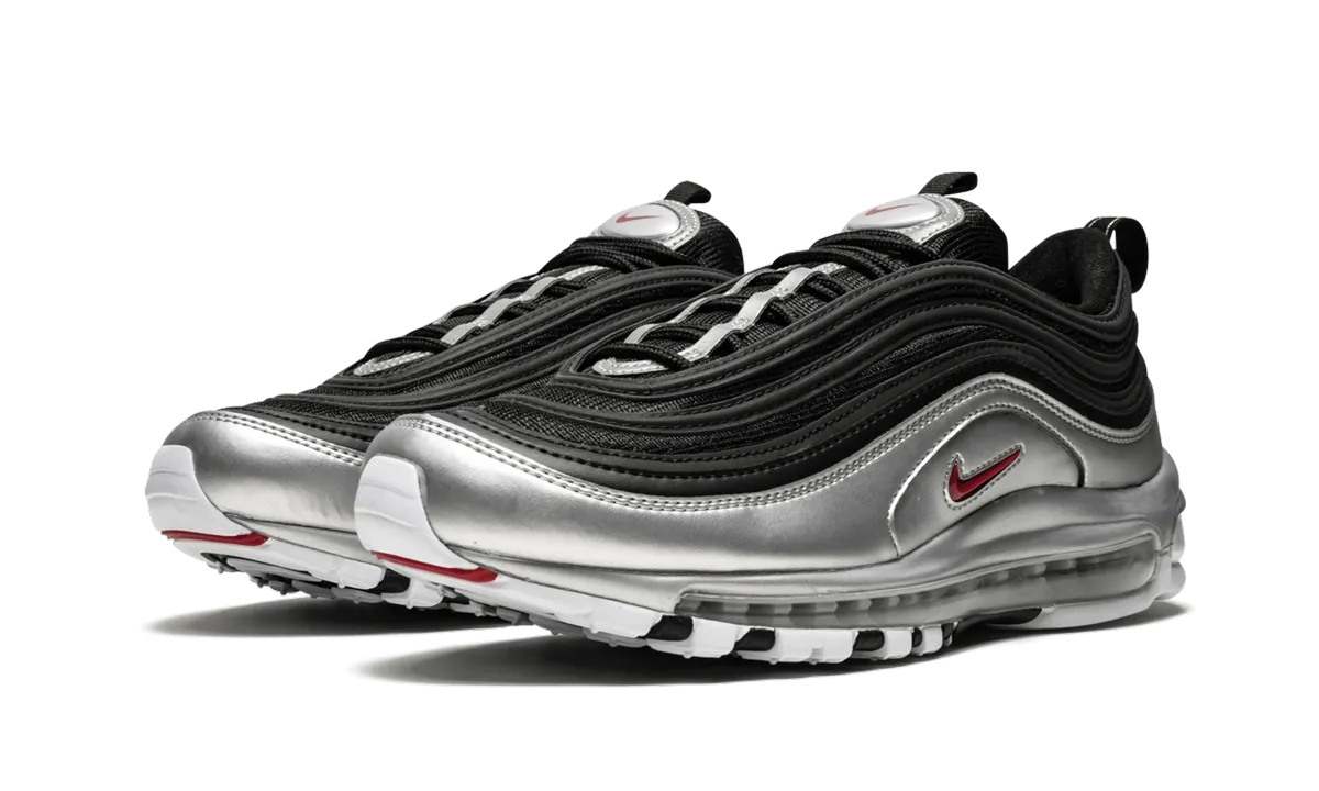 AIR MAX 97 QS "Silver Black" ultra - marathon running shoes multi - purpose shoe use