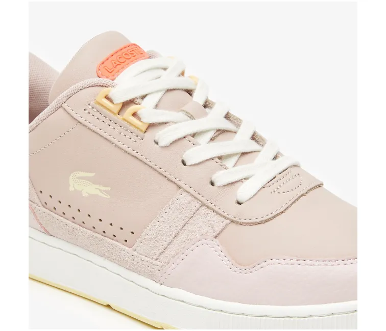 Women's Lacoste T-Clip 123 8 SFA (Light Pink/Light Yellow) Daily Step