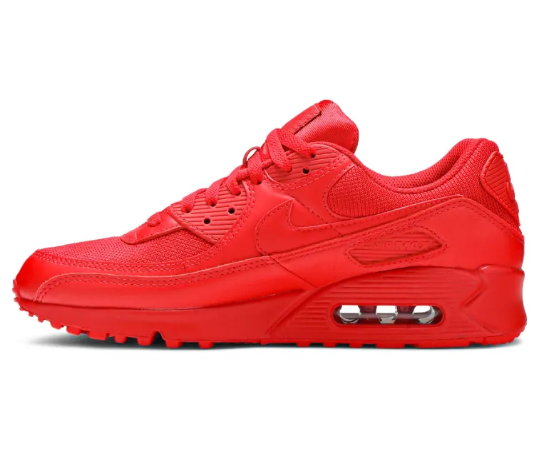 Men's Nike Air Max 90 (Triple Red) Seamless Interior Padding Compact Fit