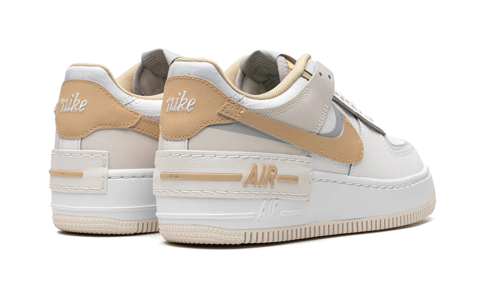 NIKE AIR FORCE 1 LO SHADO WMNS "Sail Tan" All-Day Cushioning Slip On Construction