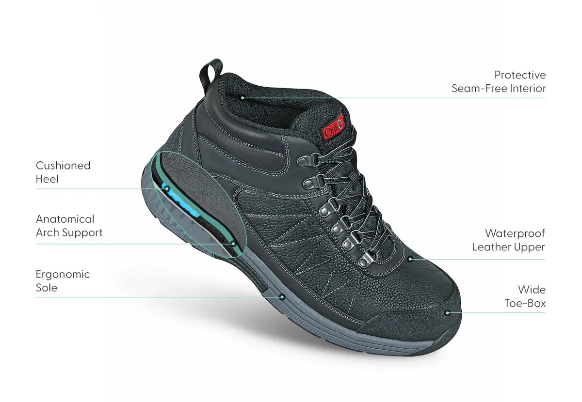 Orthofeet - Men - Hunter Waterproof - Black Lift Add