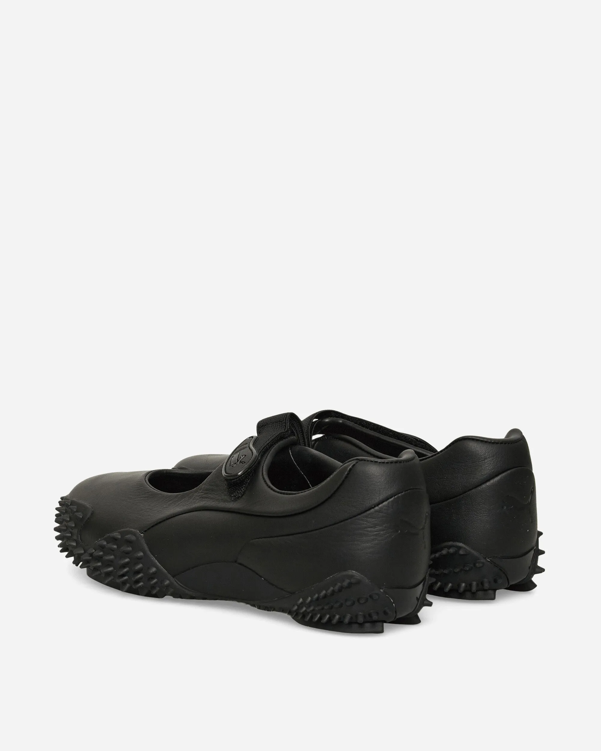 Extended Heel Counter Mostro Fey Leather Sneakers Black