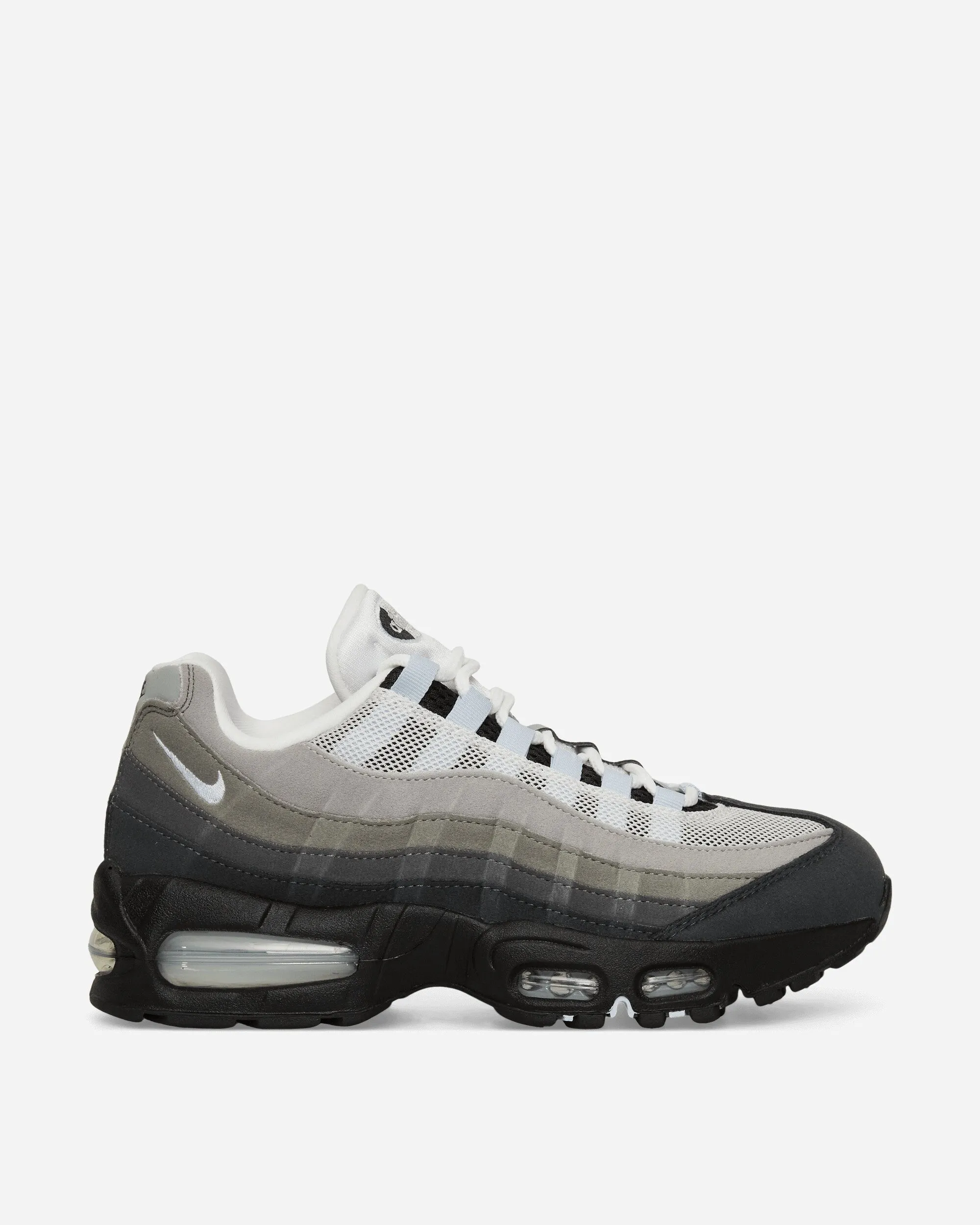 Anti Slip Lacing Asymmetric Lacing Designs Women's Air Max 95 'Big Bubble' Sneakers Blue Tint