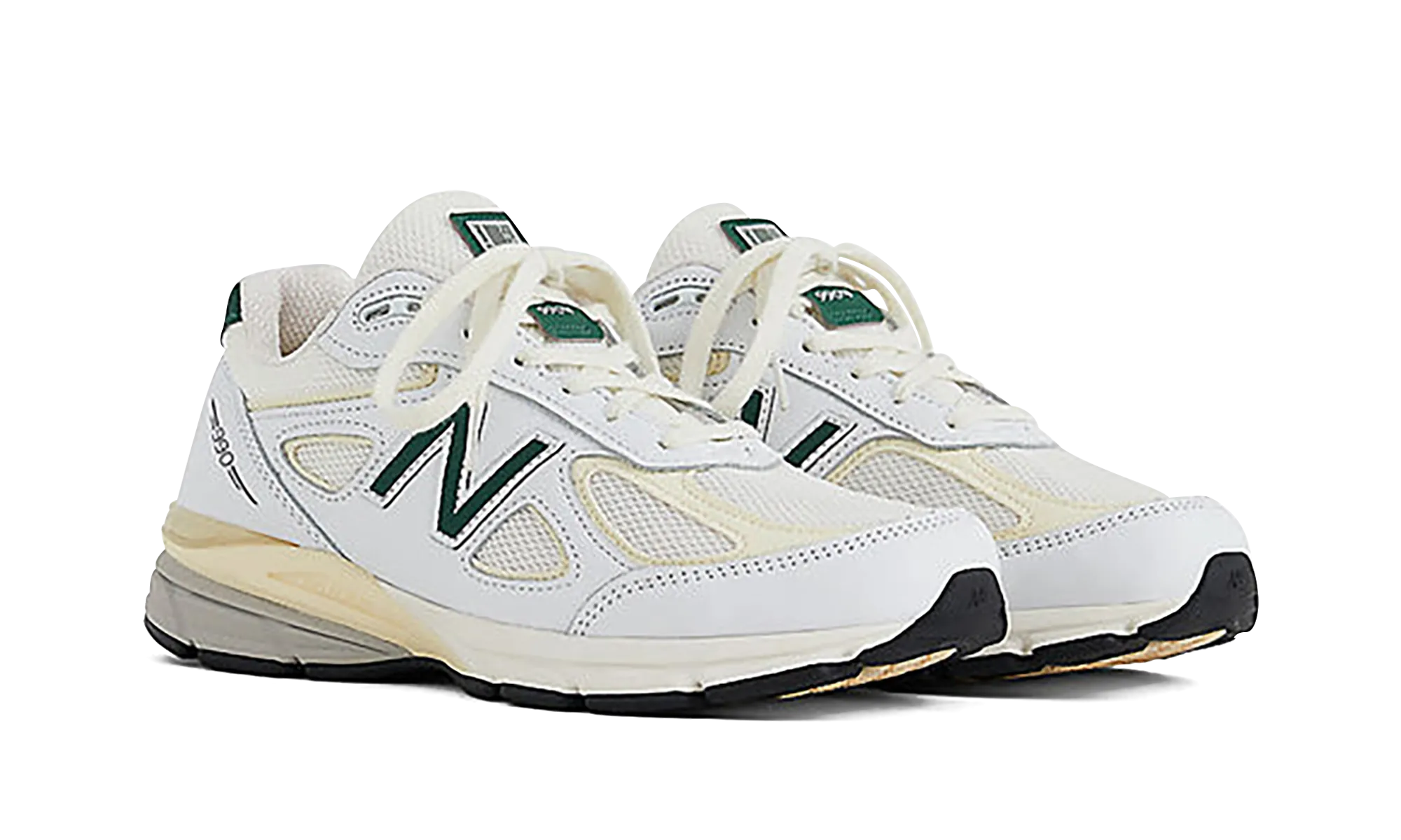circus - themed running gear tennis - compatible running shoes 990V4 "Made in the USA - White / Green"