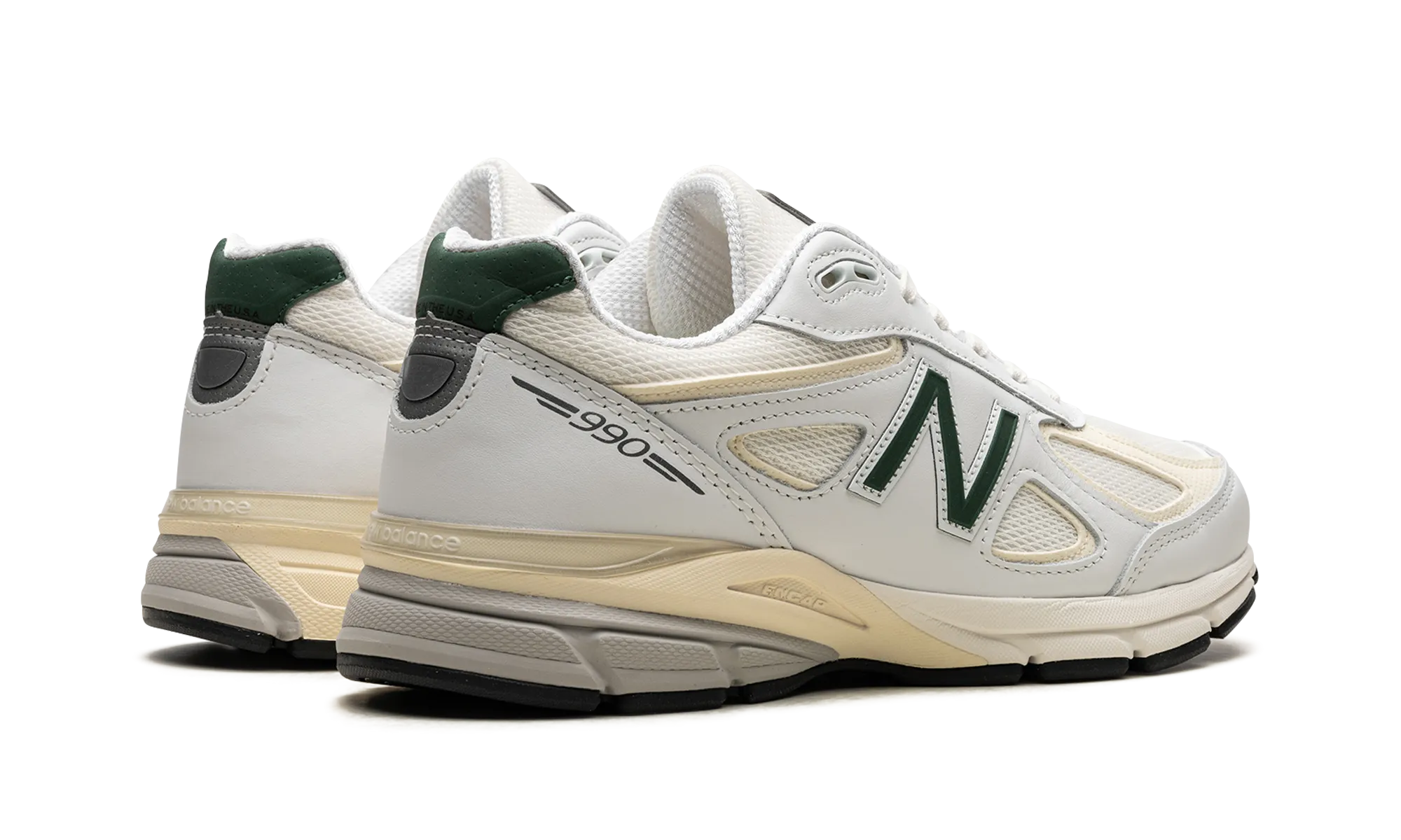 superhero - themed running option 990V4 "Made in the USA - White / Green"