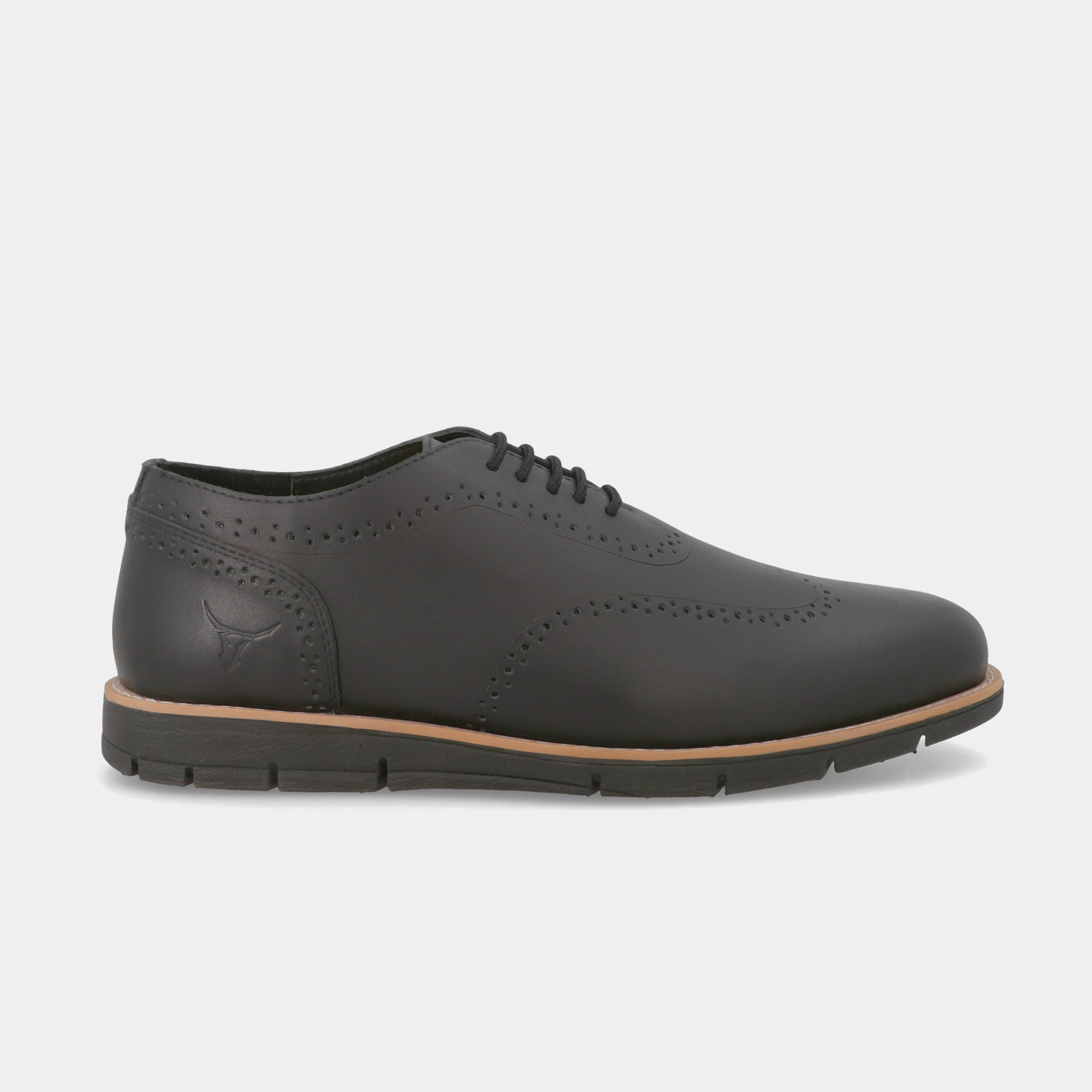 Fadano - VentureFlex Men's Wingtip Oxfords Black Endless Edge Reinforced Sides