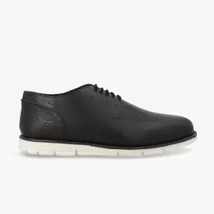 Fadano - VentureFlex Men's Wingtip Oxfords Black / White Contemporary Look Team Travel