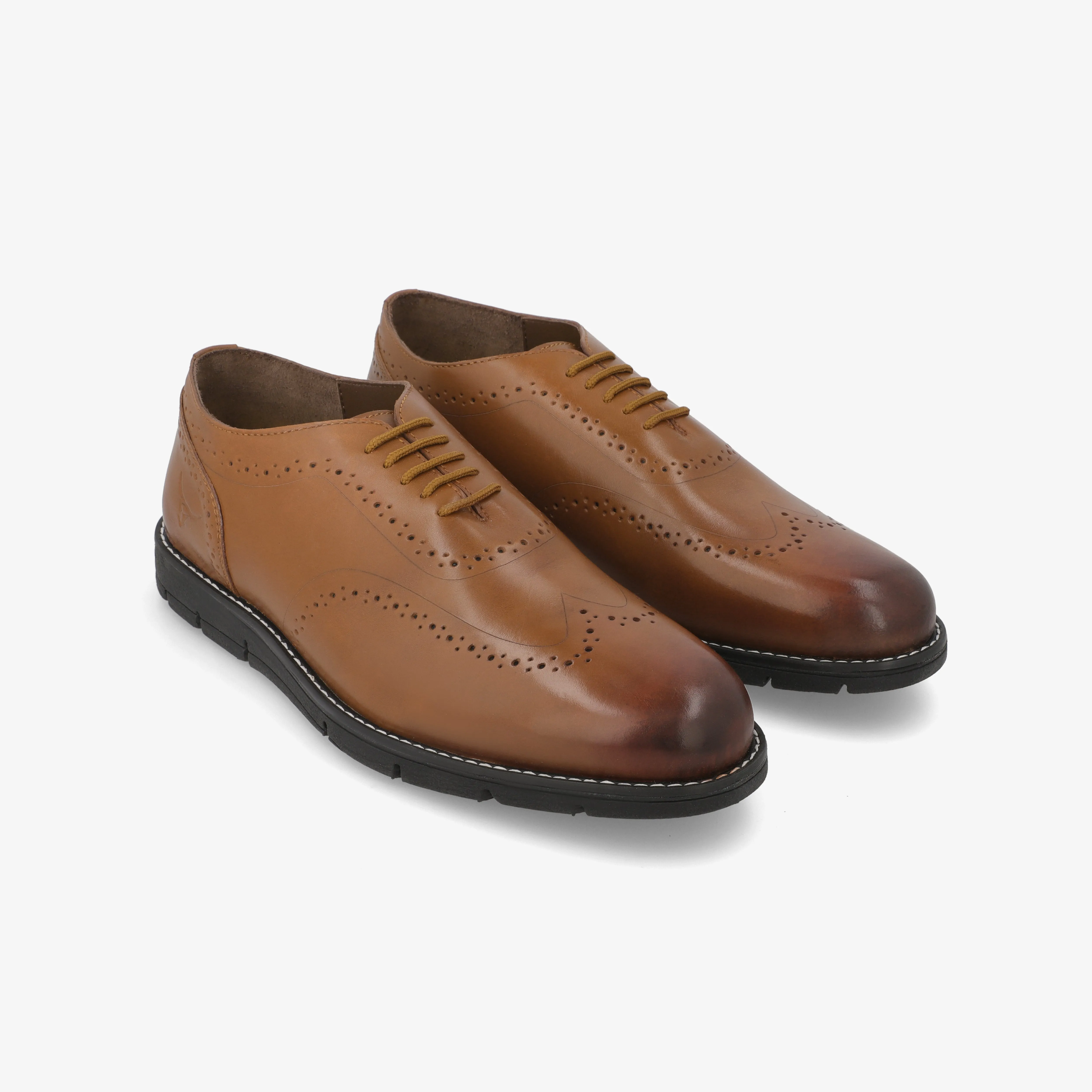 Fadano - VentureFlex Men's Wingtip Oxfords Brown Multifunction Fit