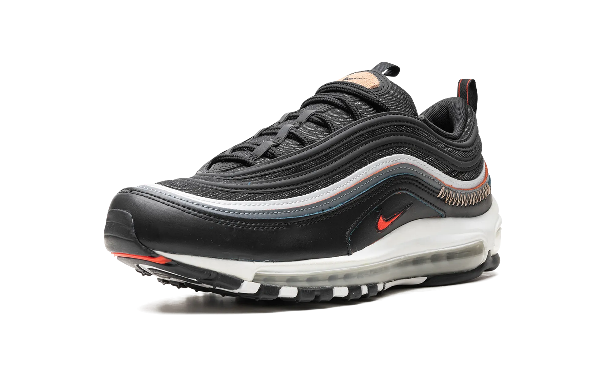 running for muscle strength bright - colored shoes Air Max 97 SE "Black / Bright Crimson"