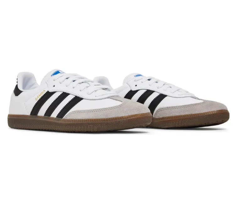 Canvas Fabric Travel Light Adidas SAMBA OG (White/Black)