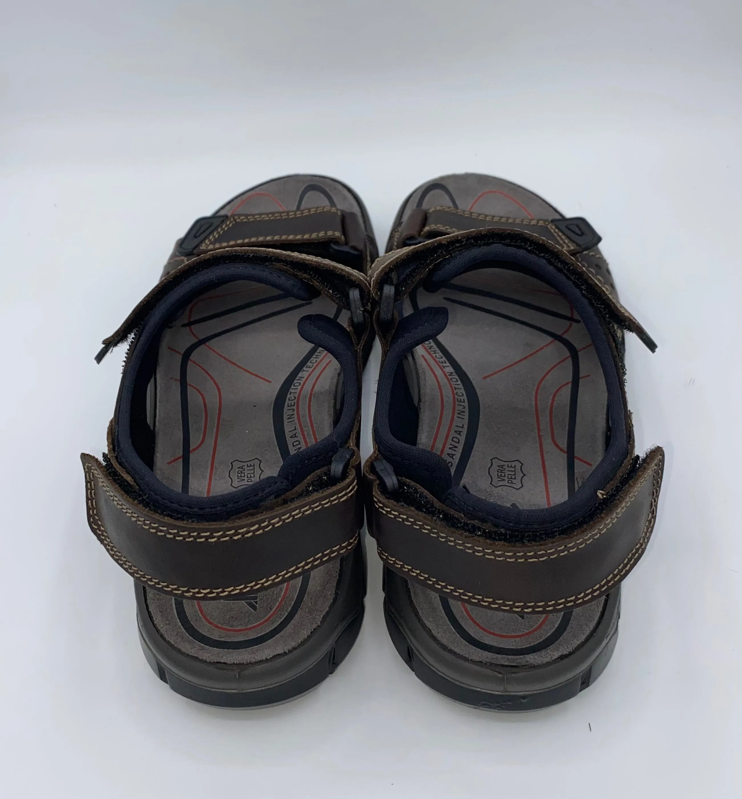 Footwear for Men IMAC Italian Leather Velcro Sandals Dark Brown - 196264 3403/003