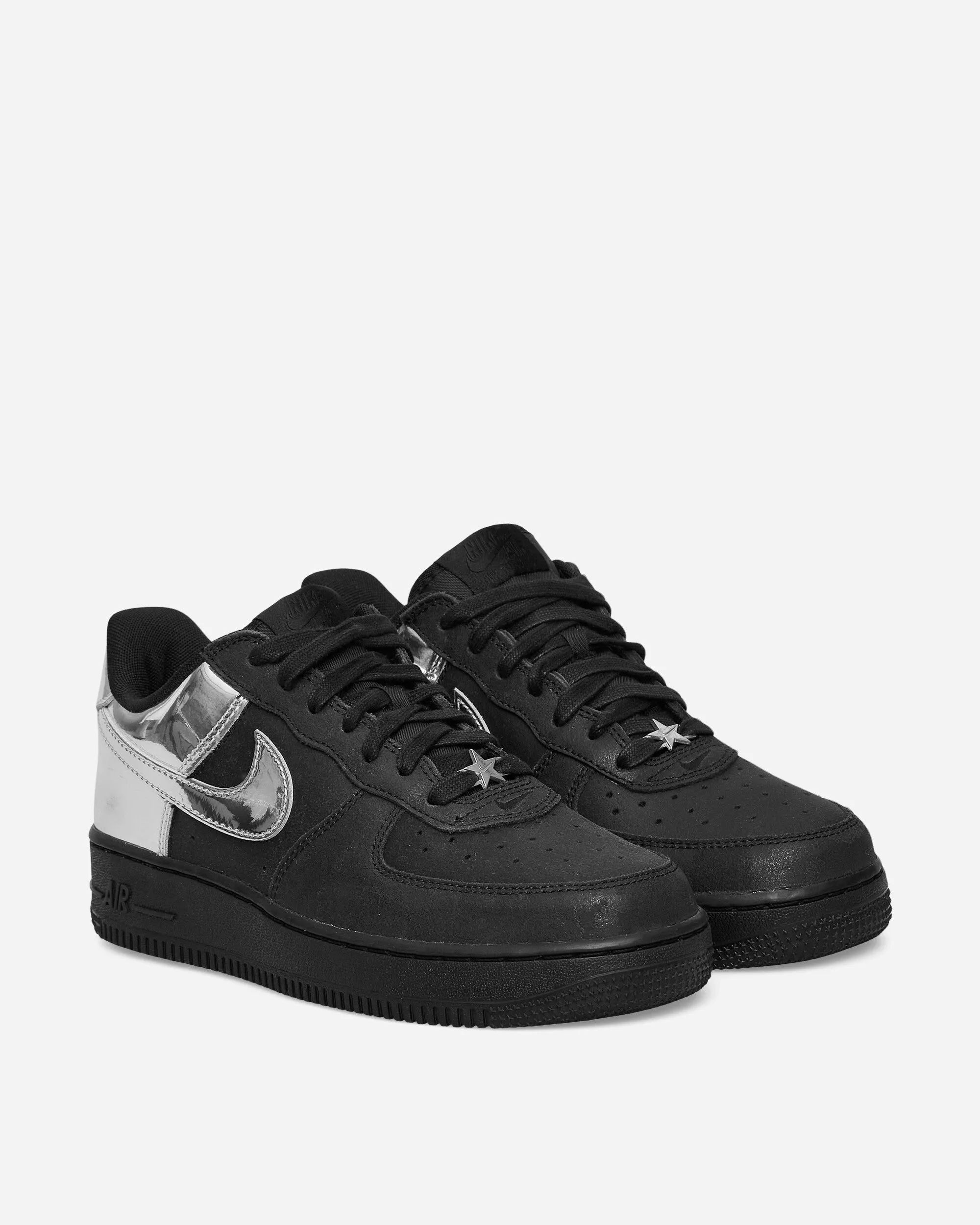 Air Force 1 Low Sneakers Black / Metallic Silver Abrasion Pads Custom Fit