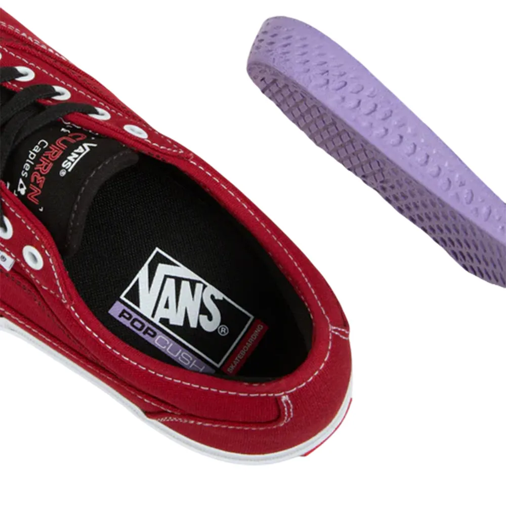 Soft Padding PU midsole Vans - Skate Curren Caples (Red/White)