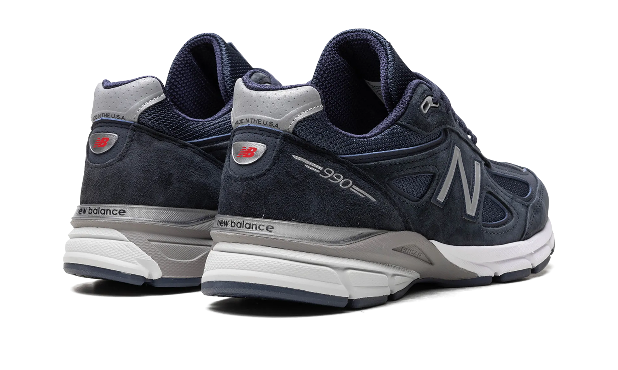 990v4 "Made in USA - Navy" cushioned synthetic shoes heel - cushion running shoes