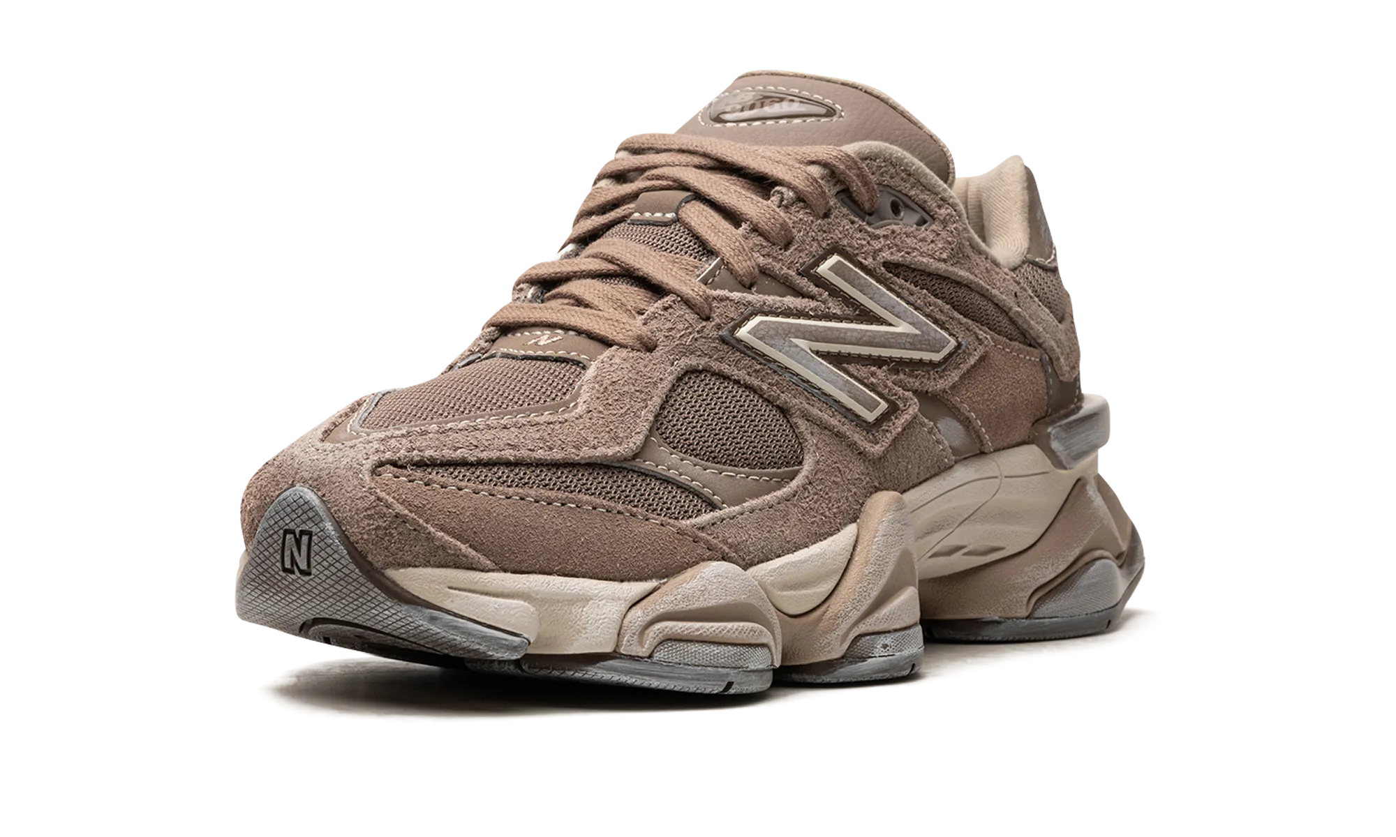 fishing shoes pom - pom - decorated running shoes 9060 "Mushroom Brown"