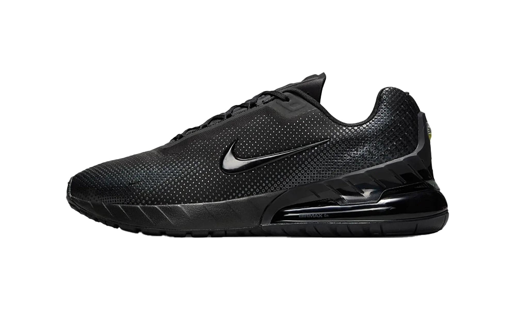 Air Max Phoenix "Black Anthracite" running in a forest