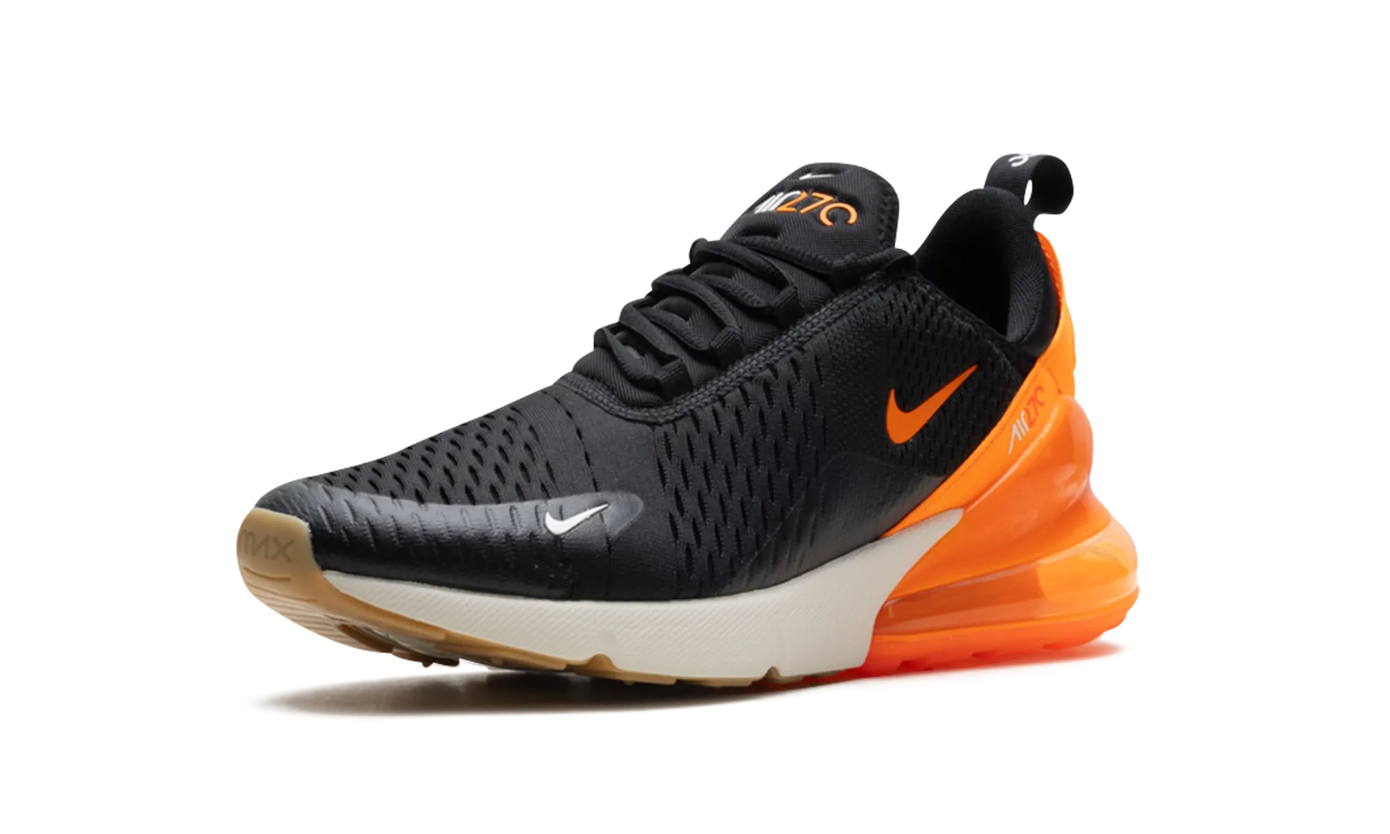Air Max 270 "Black/Total Orange-Bright Crimson" soft - touch - comfortability shoes morning running footwear