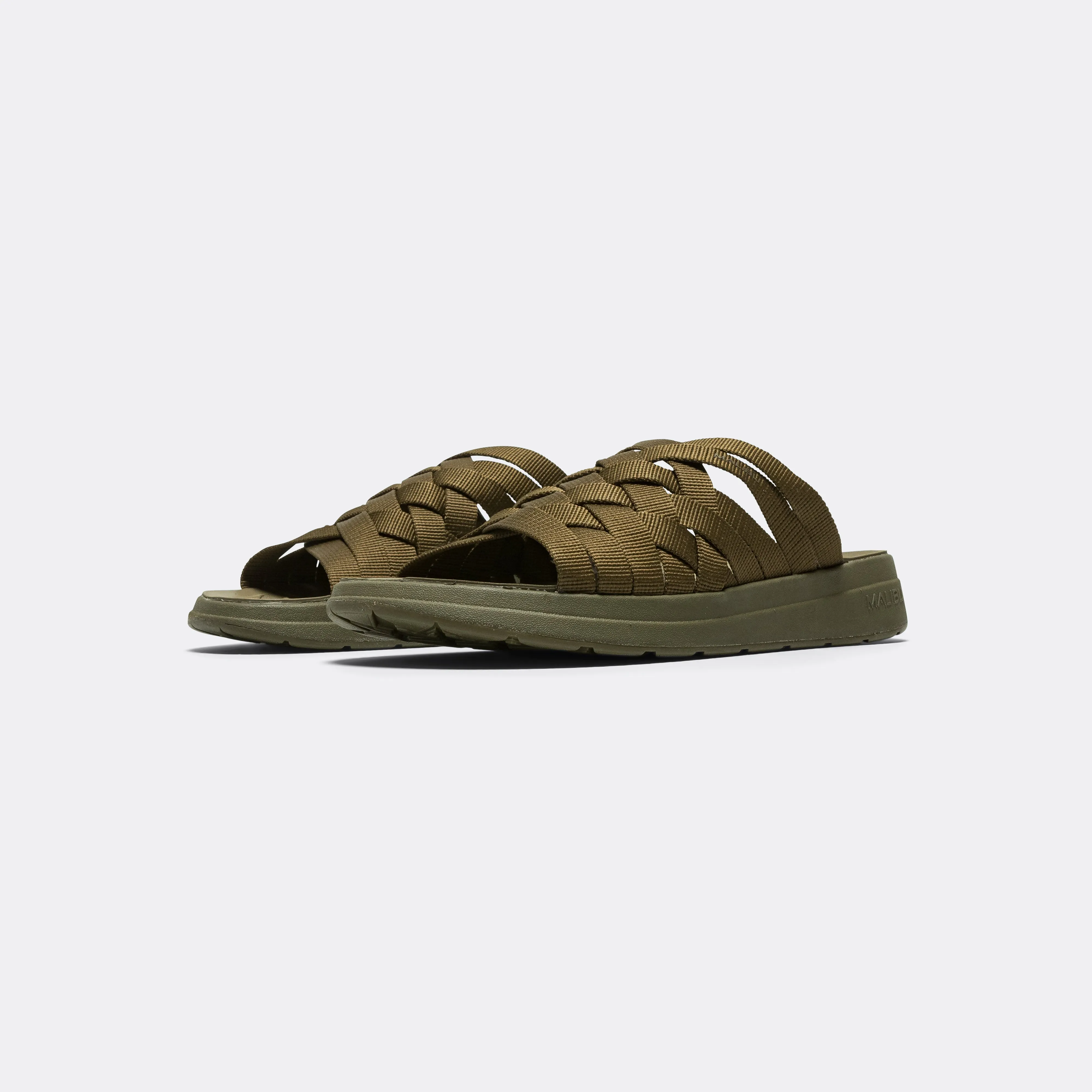 Zuma - Olive/Olive Relaxed Flip-flops Ankle Strap Design