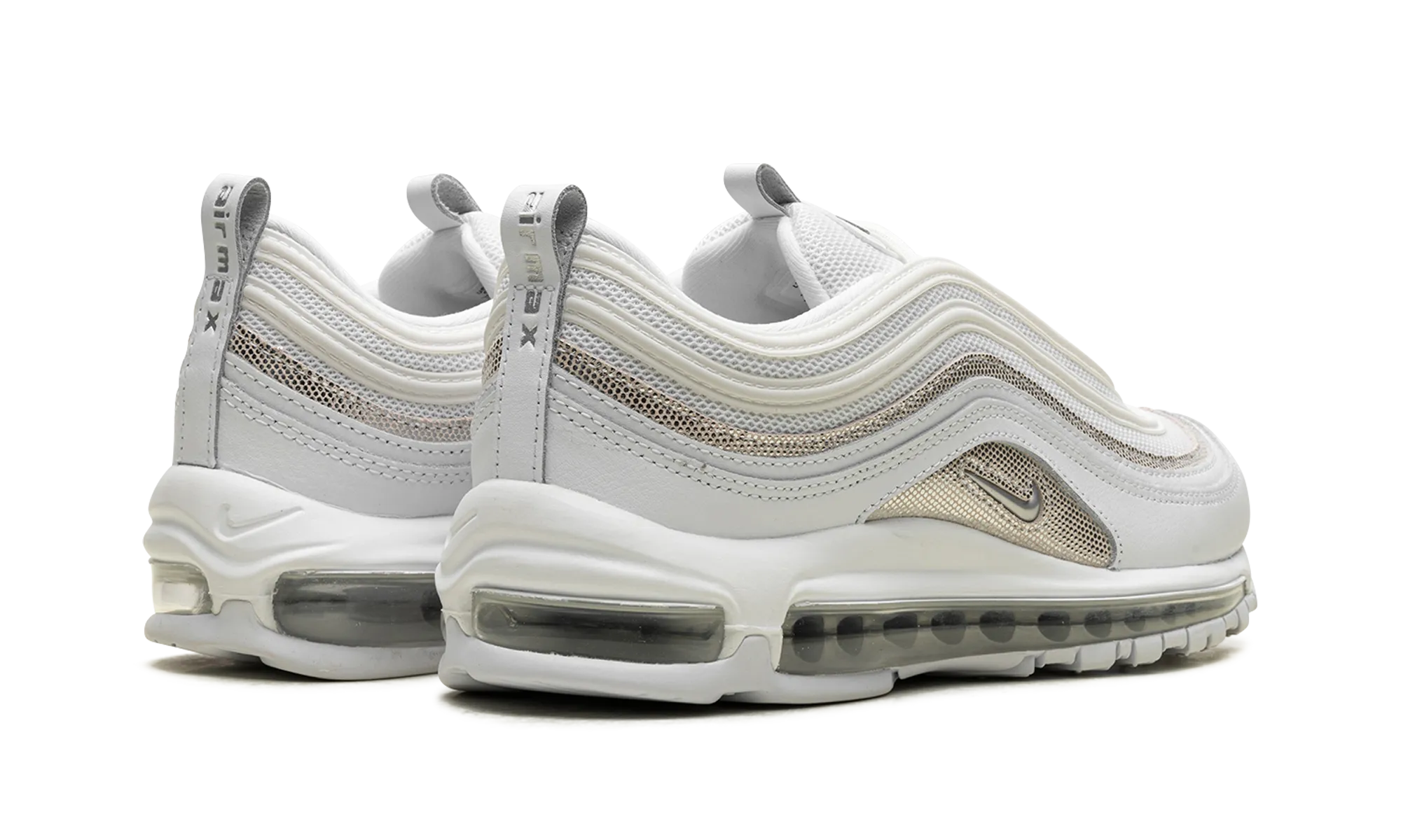 sports activities Leather AIR MAX 97 WMNS "Metallic Silver"