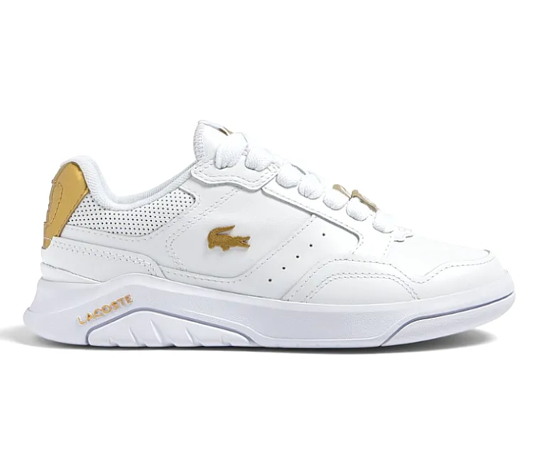 Performance Walk Minimal Edge Women's Lacoste Game Advance LX 123 1 (White/Gold)