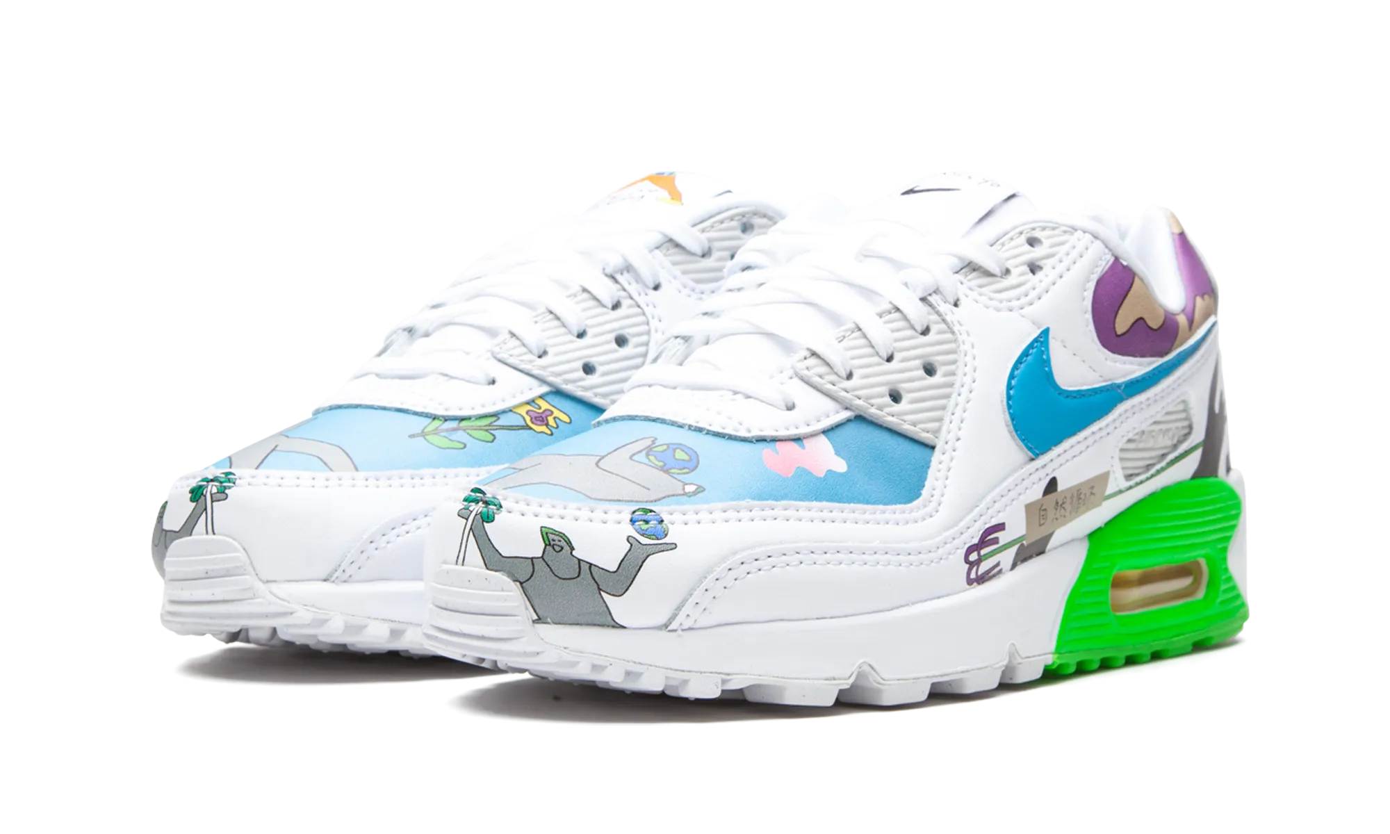long - distance use hard - wearing shoes Flyleather Air Max 90 QS "Ruohan Wang"
