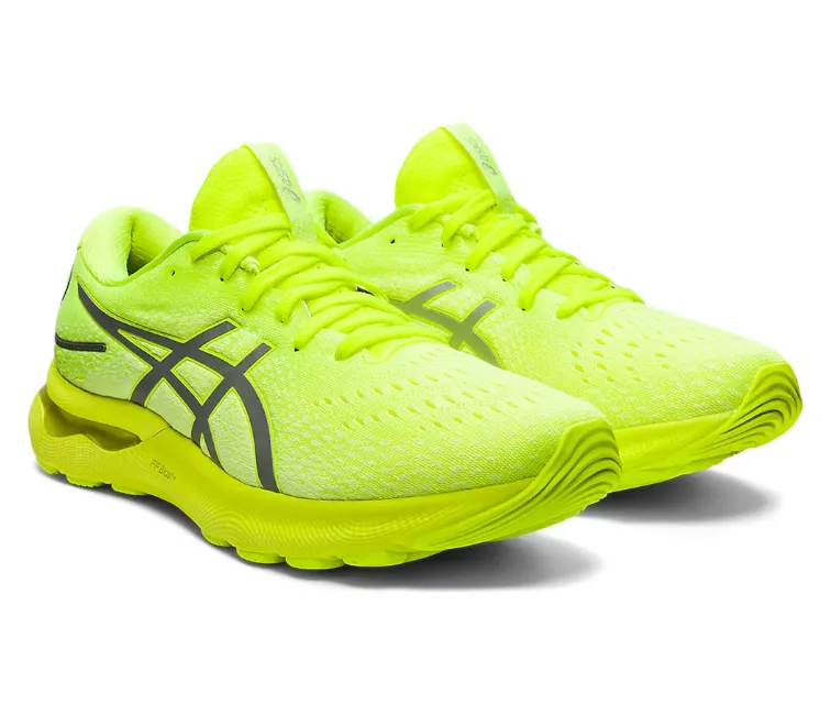 Good Traction Bendable Heel Counter Men's Asics Gel Nimbus 24 Lite-Show (Safety Yellow)