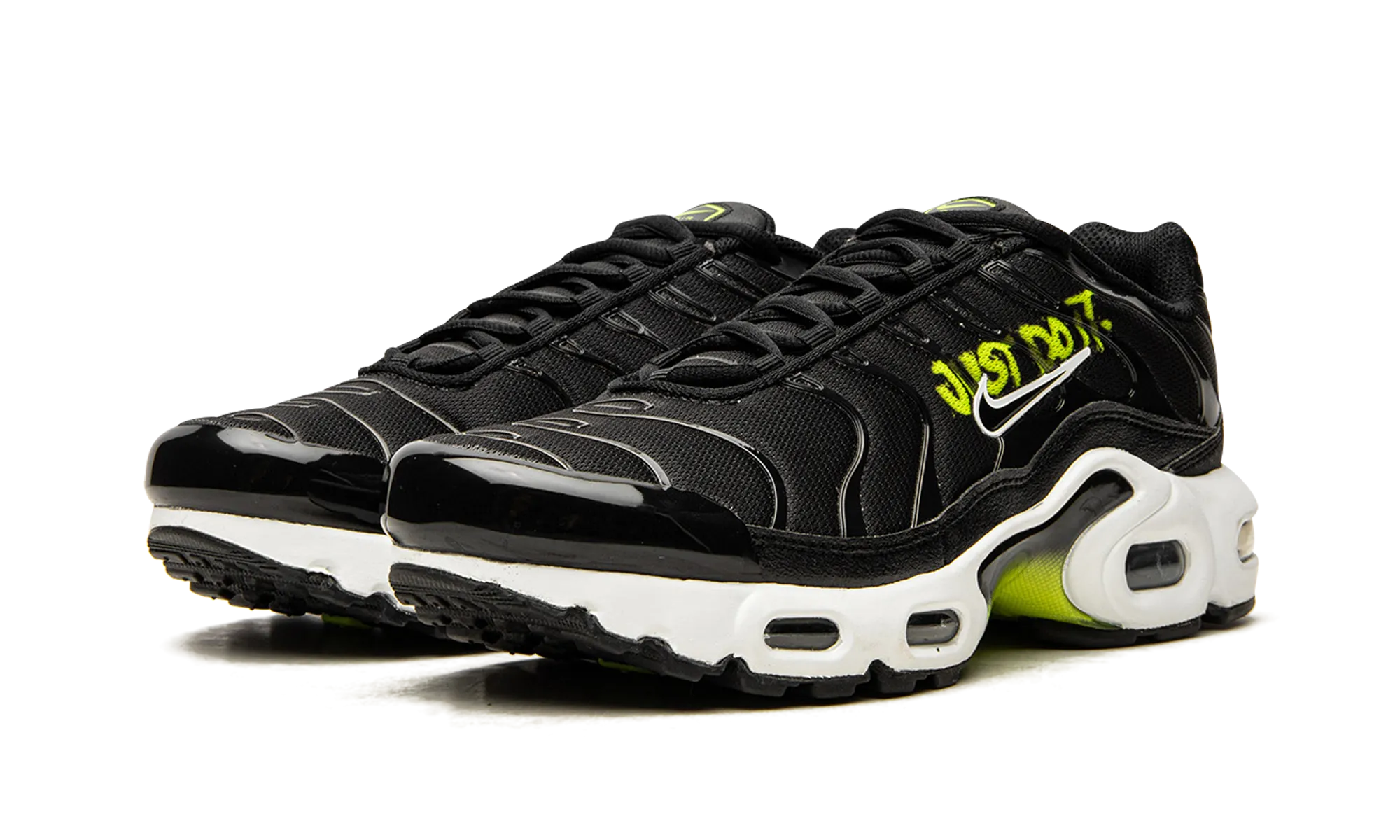 Road men's athletic shoes Air Max Plus GS "Black / Volt"
