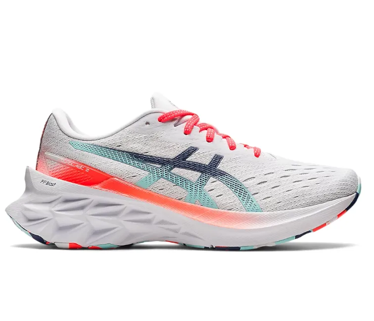 Exclusive Design Chill Vibe Women's Asics Novablast 2 (White/Coral)