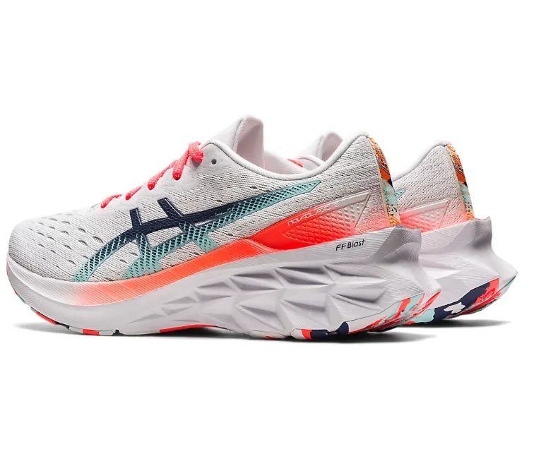 Women's Asics Novablast 2 (White/Coral) Shock Design