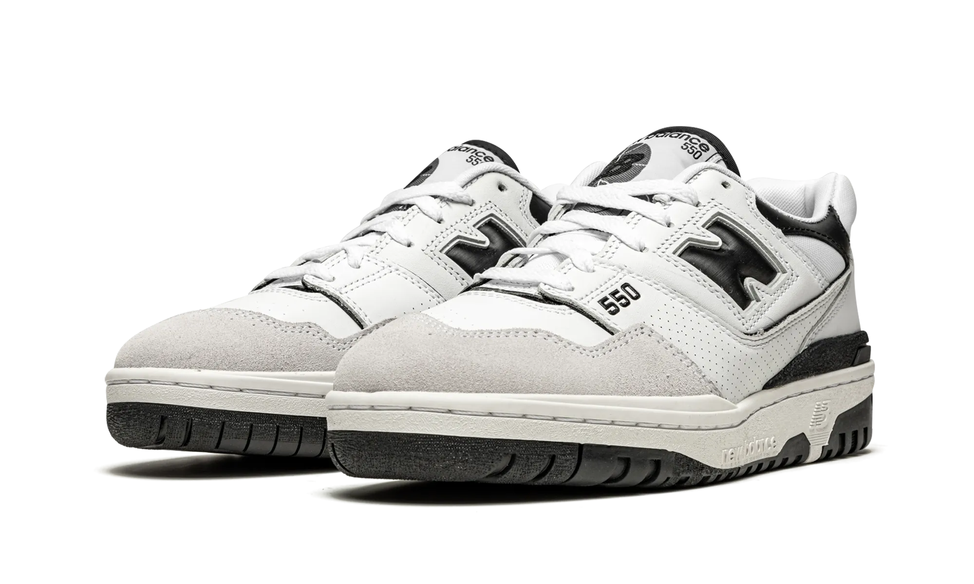 550 "White / Black" Fabric Upper men's sports footwear