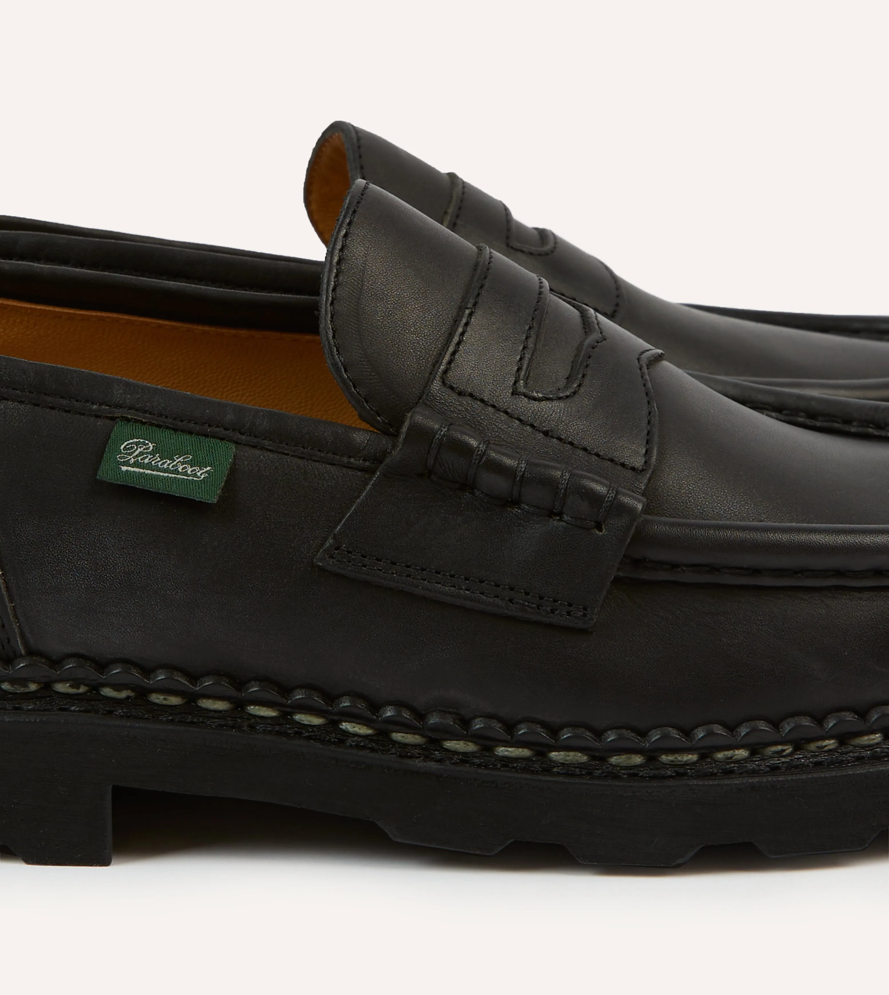 All weather Paraboot Reims Black Leather Loafer