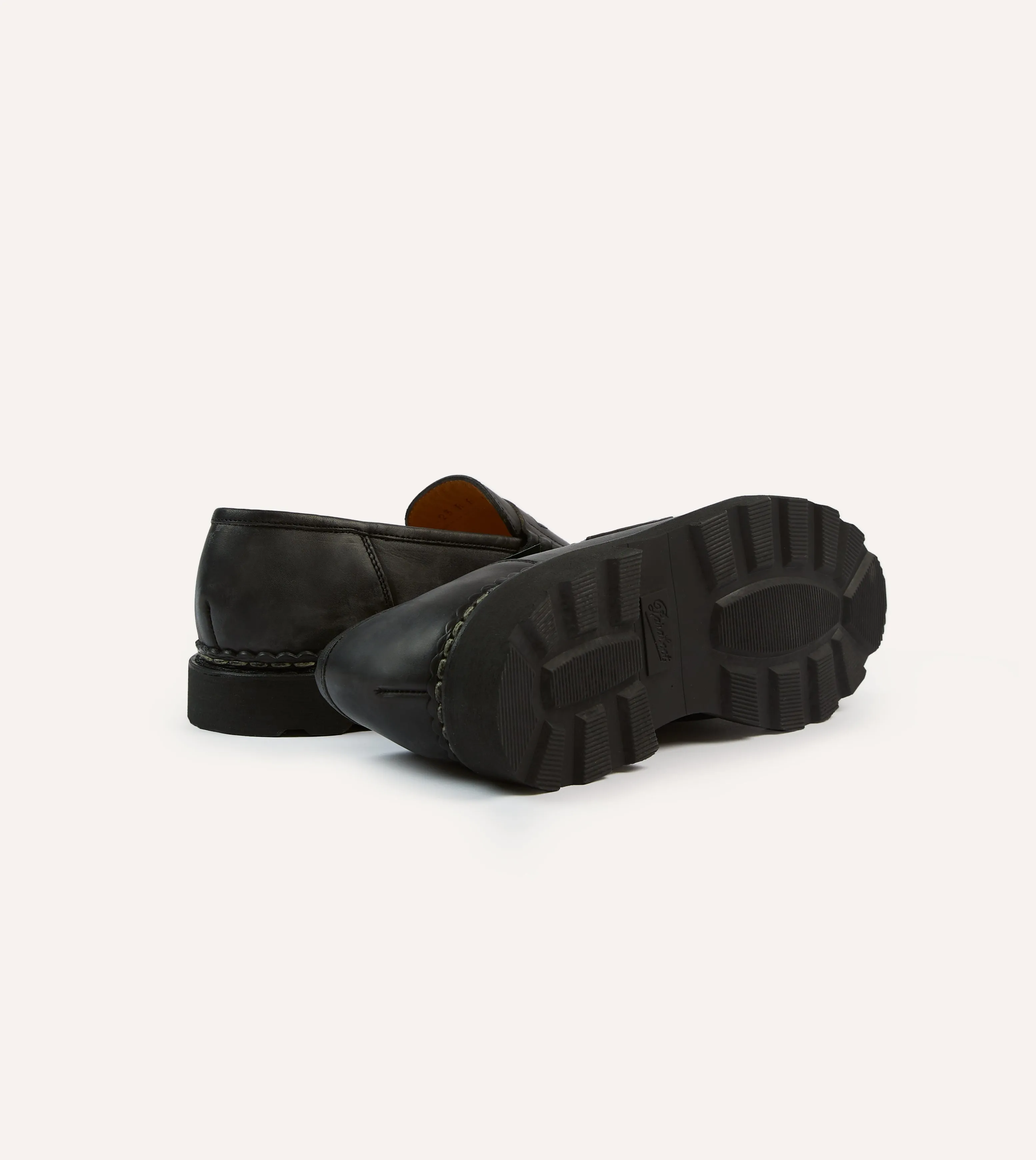Paraboot Reims Black Leather Loafer Trust Walk