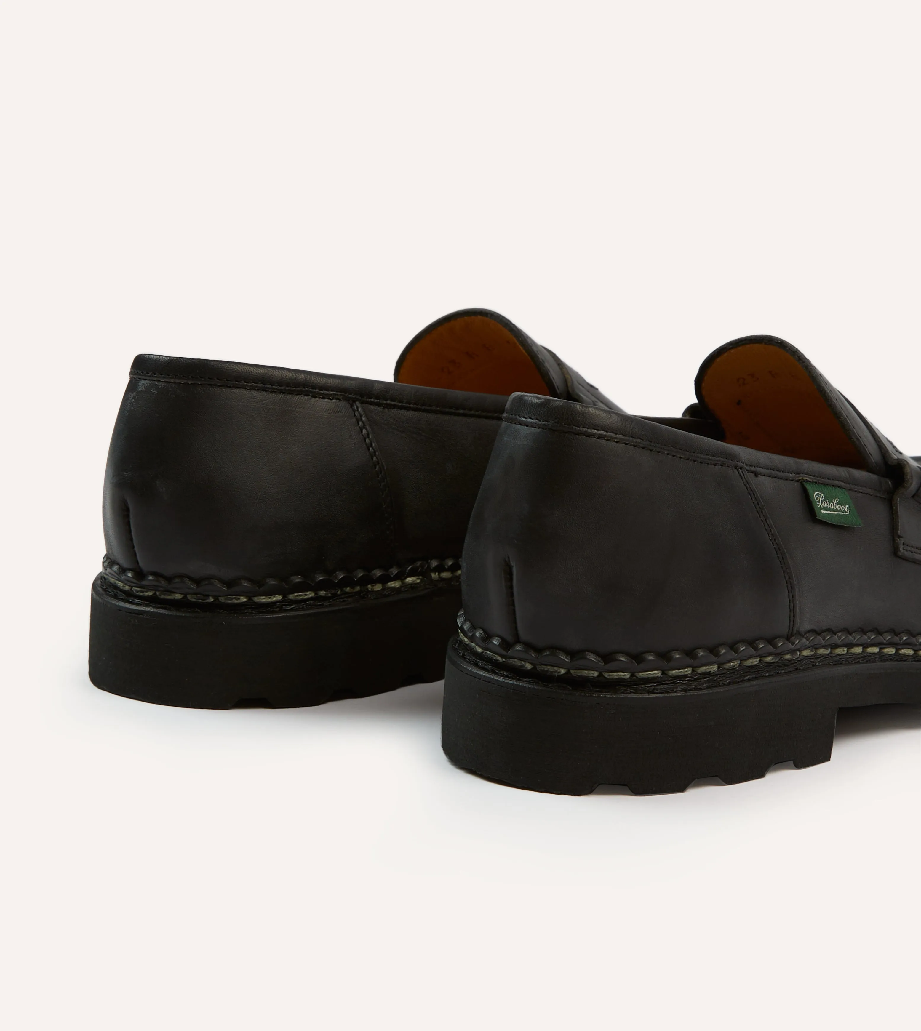 Long Routine Flexible Use Paraboot Reims Black Leather Loafer
