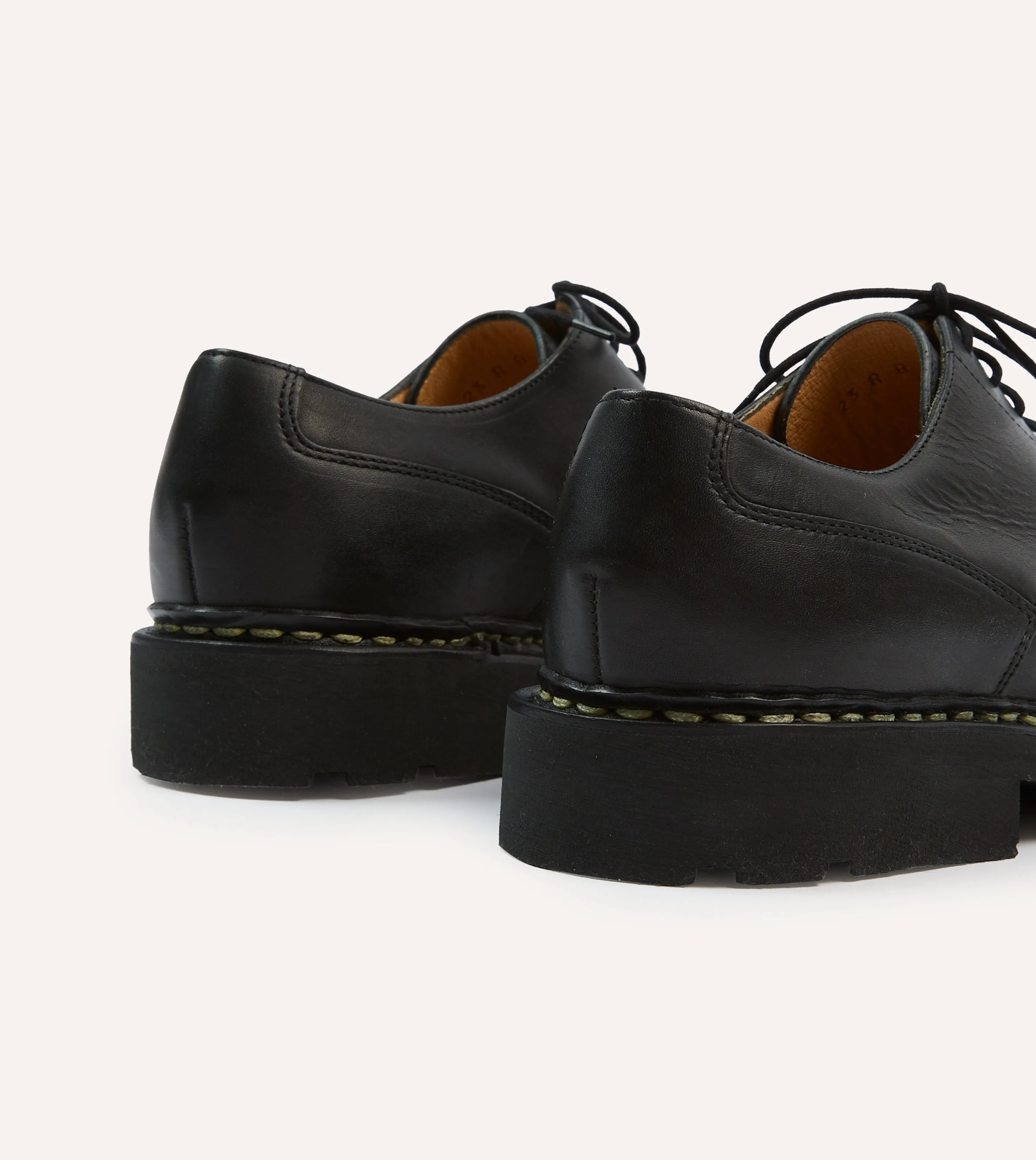 Indoor Event Paraboot Villandry Noir Calf Leather Derby Shoe