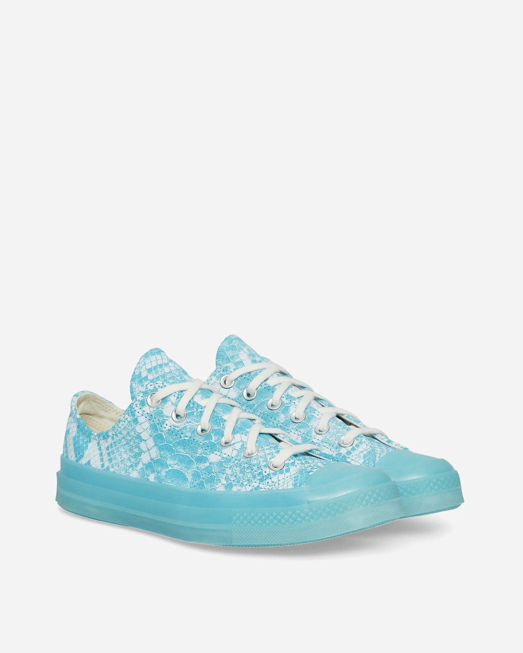 Heel Clip Aerodynamic Shaping GOLF WANG Chuck 70 Python Sneakers Blue