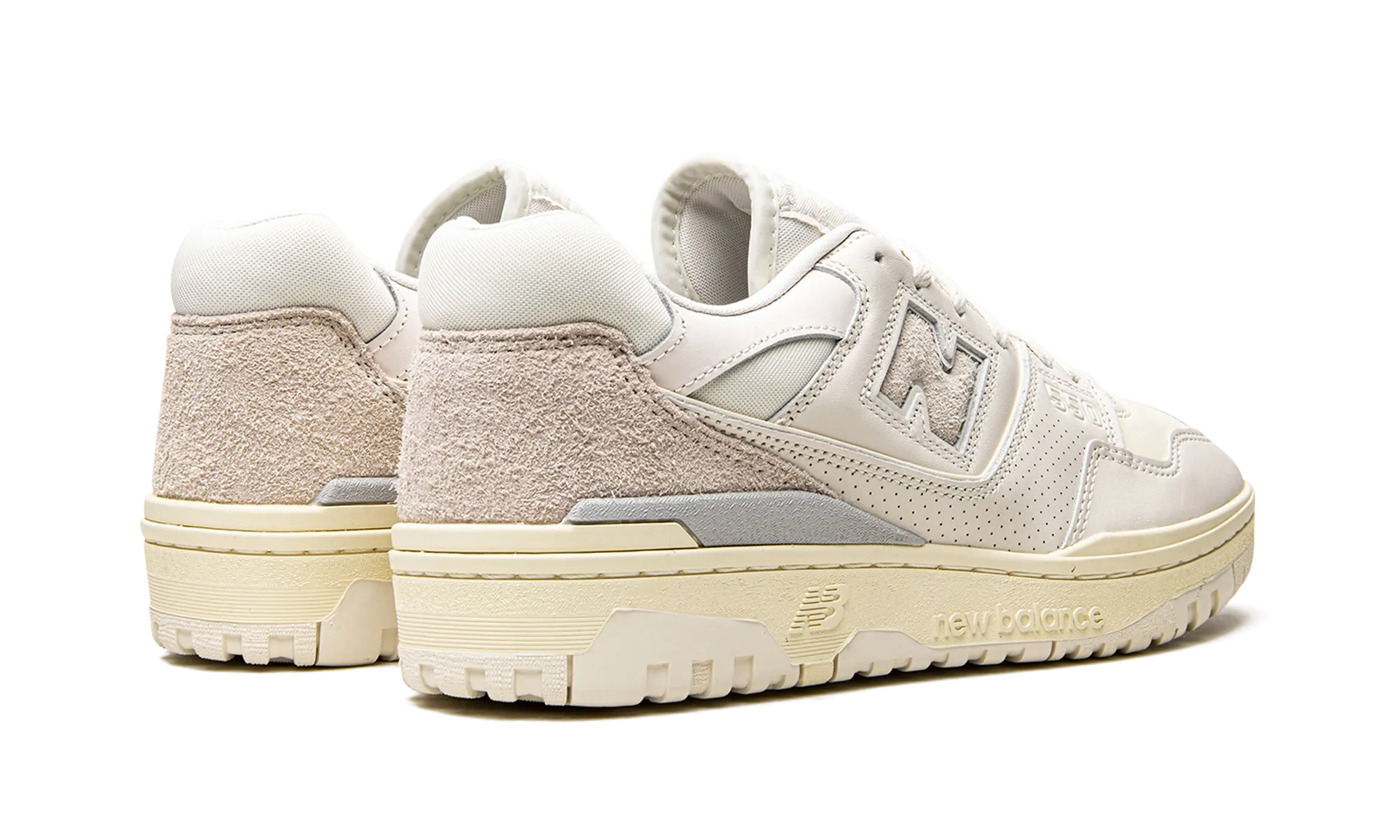 550 "Aim?? Leon Dore - White Leather" low - top shoe kind running in a glacier area shoes