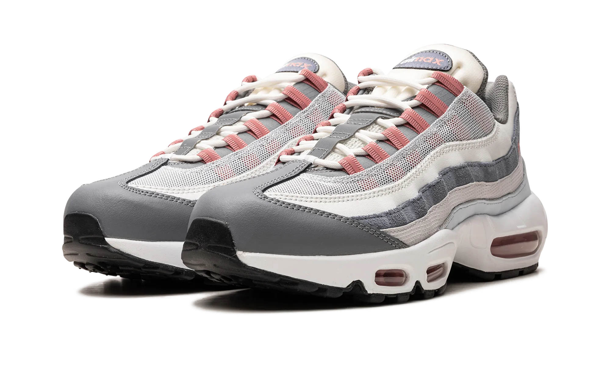 Air Max 95 "Vast Grey Red Stardust" monochromatic running shoes