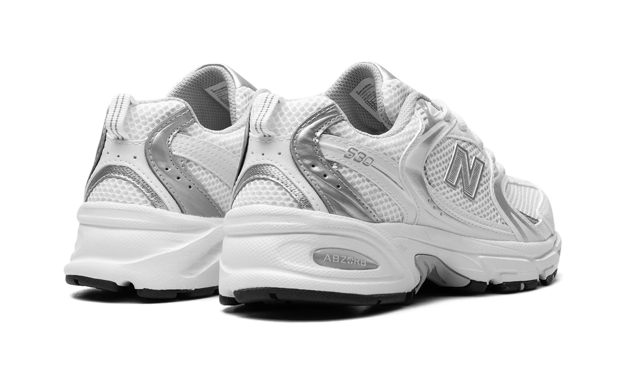 weekday shoes breathable mesh shoes 530 "White / Silver"