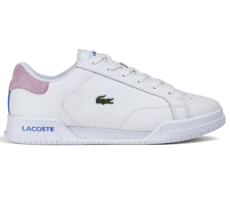 Daily Runs Women's Lacoste Twin Serve 222 1 SFA (White/Light Pink)