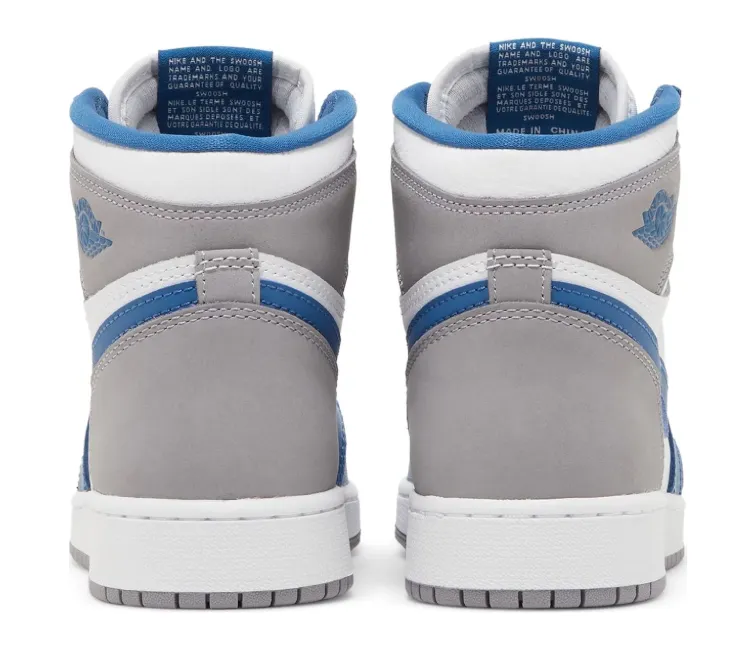 Ankle Hugging Design Layered Look GS Nike Air Jordan 1 High OG (True Blue)
