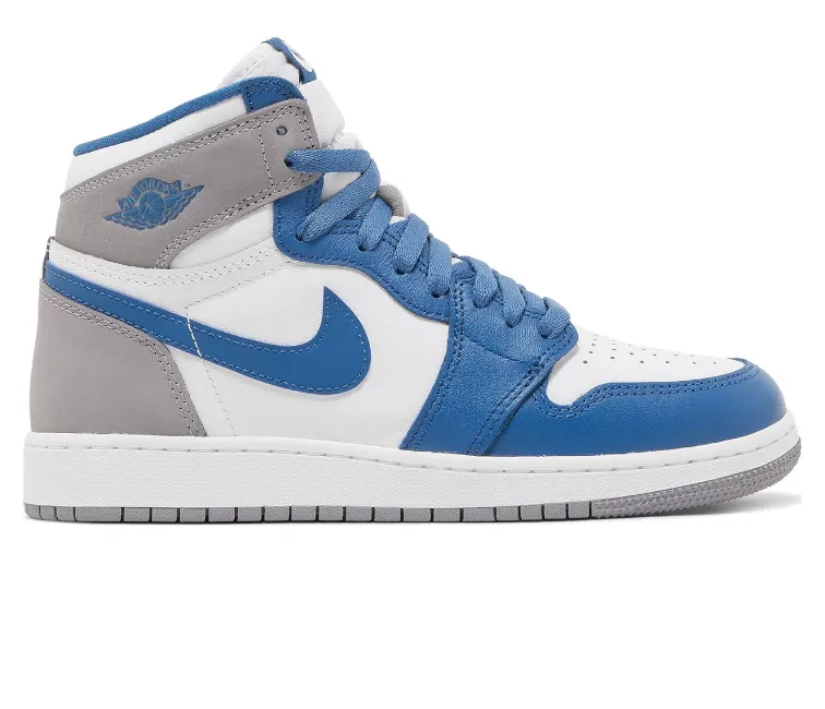 GS Nike Air Jordan 1 High OG (True Blue) Designer Sneakers GoodGrip