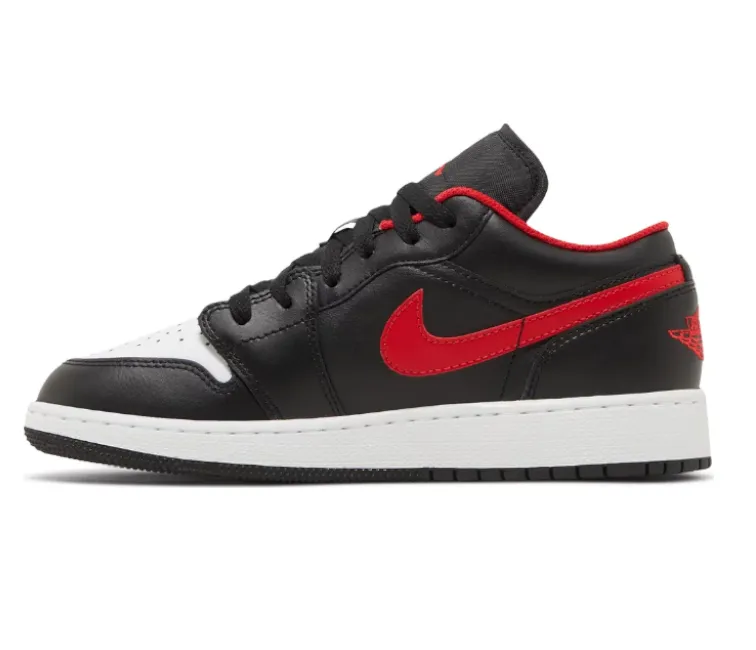 Tear Resistant Textile portable GS Nike Air Jordan 1 Low (Black/Fire Red)