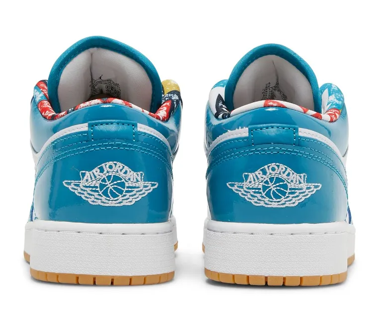 Shock Diffusing Midsole GS Nike Air Jordan 1 Low SE (Cyber Teal)